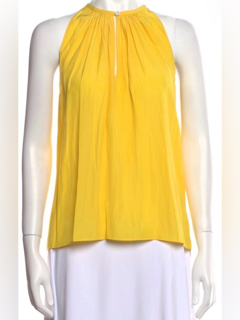 Ramy Brook Bright Yellow Halter Tie-Back Camisole
